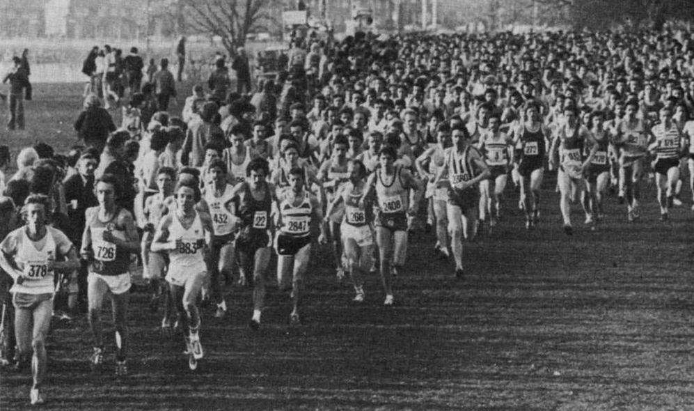 Early in the race with Nick Rose (Bristol AC) setting the pace