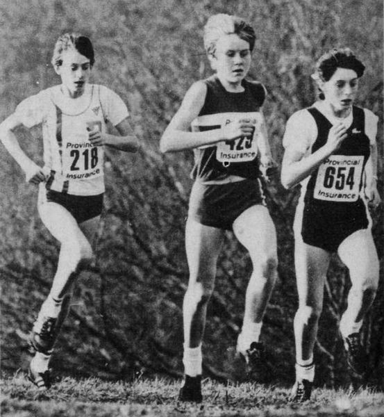Lisa Reilly - 429 (Morpeth Harriers) Sarah Wilson - 654 (City of Hull) and Claire Pattison - 218 (Darlington Harriers) in the Junior race