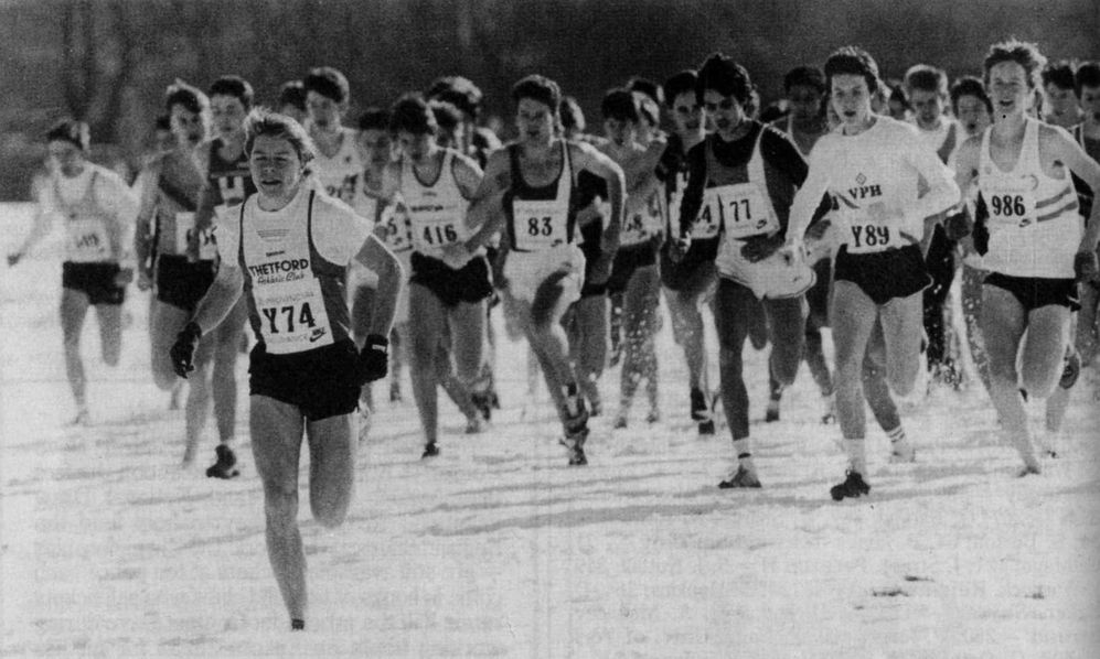 Darren Mead - Y74 (Thetford AC) leads the Youth's field