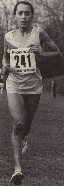 Jeina Mitchell (Hercules Wimbledon AC) winner of the Junior Girl's race.