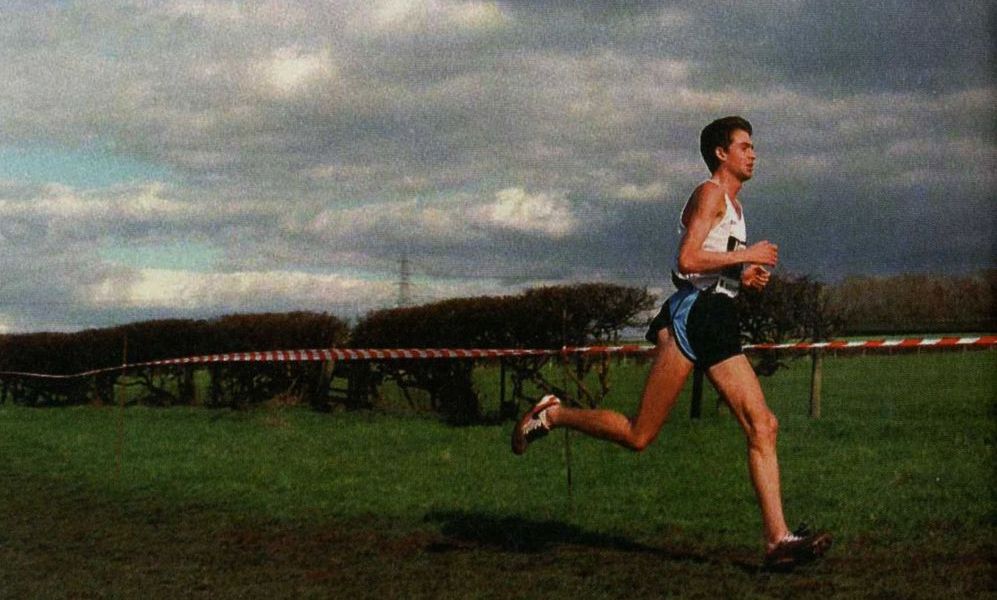 Sam Haughian (Hounslow AC) leading in the Junior Men's race