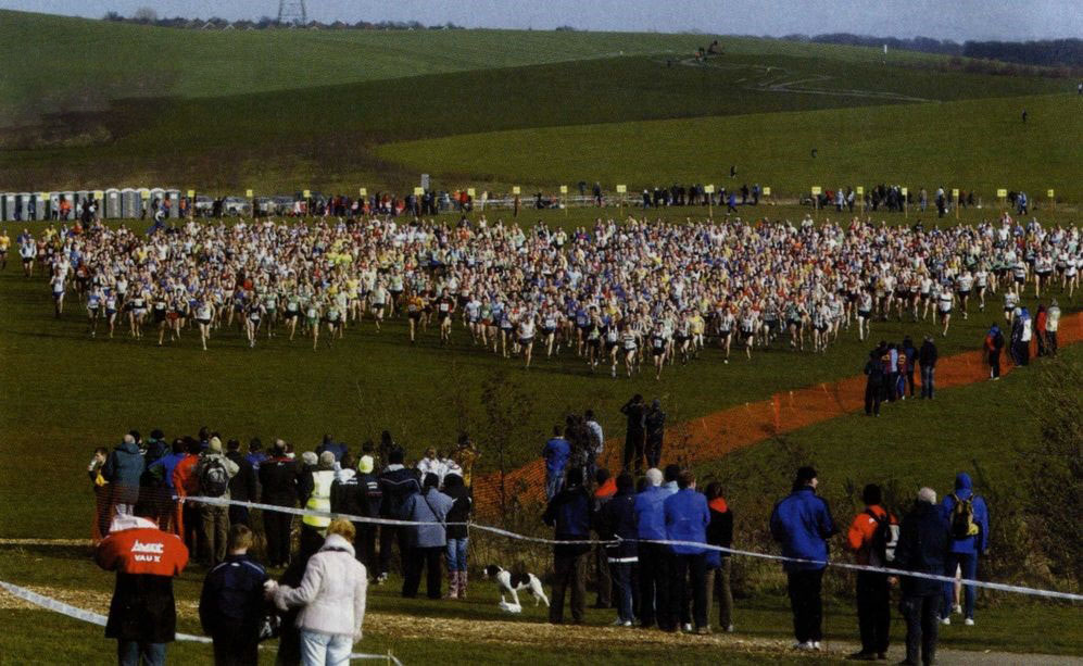 The traditional stampede gets underway