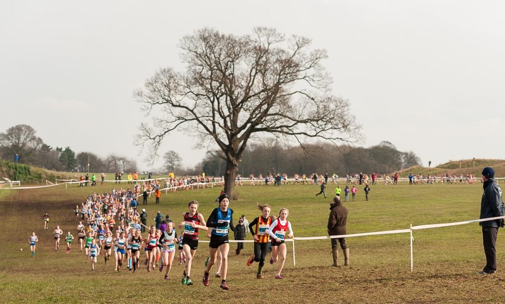 Early leaders in the Under 13 Girl's race