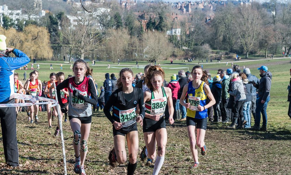 Early in the Under 15 Girl's Race
