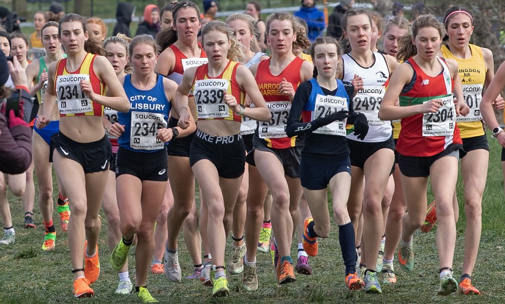 Leaders in the Junior Women's Race