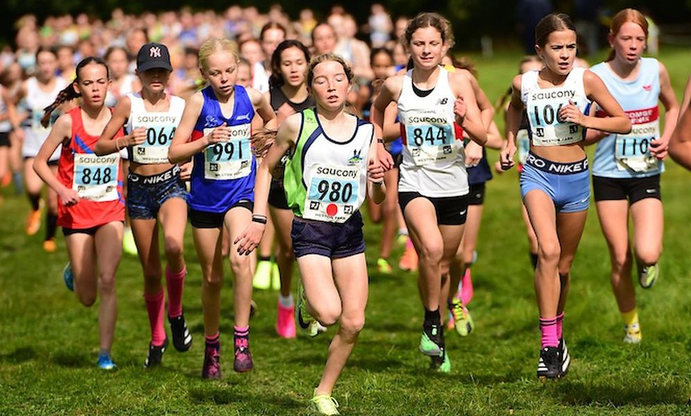 Early in the Under 13 Girls' race