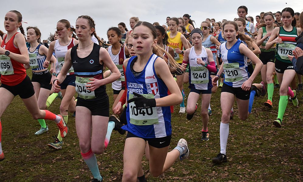 Just after the start of the Under 13 Girl's Race
