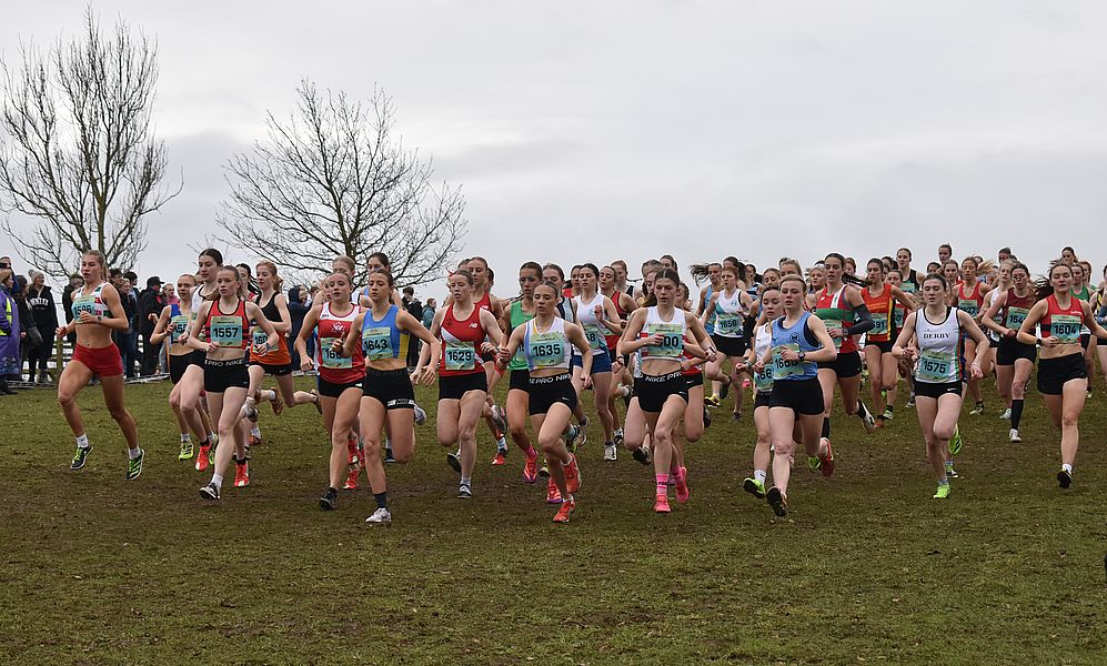 Just after the start of the Junior Women's Race